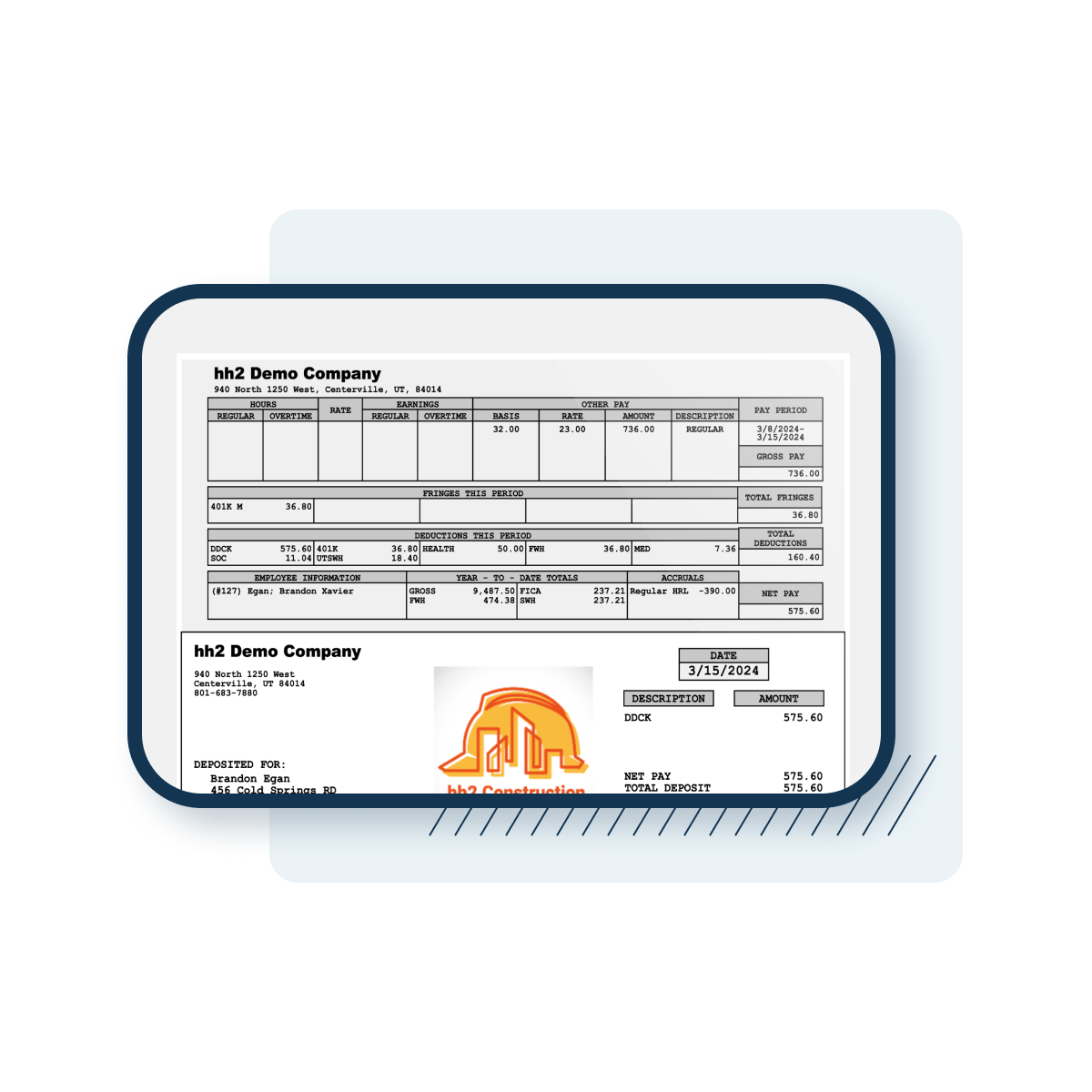 Construction Pay Stubs Instant Access & CloudBased HR hh2